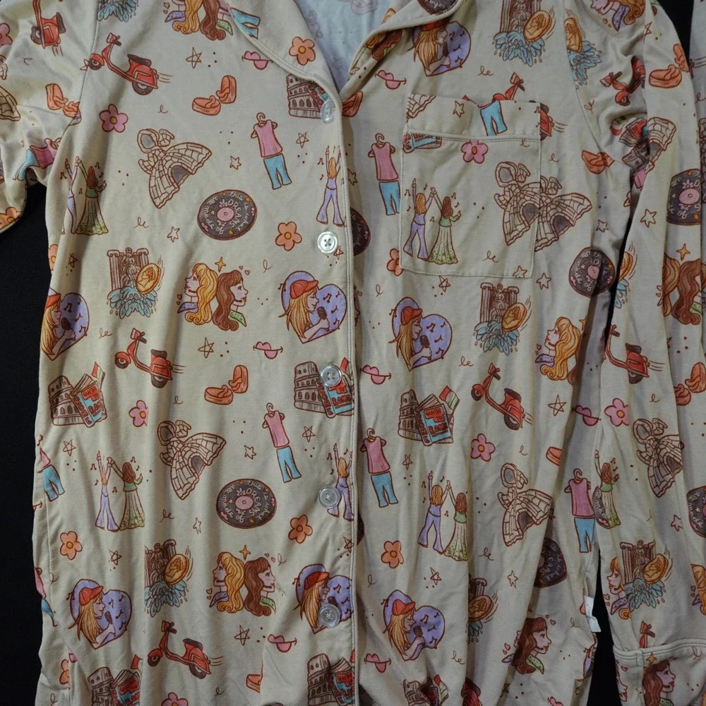 Magical Little Babes Bamboo Pajama Set Size Small Italy Travel Print